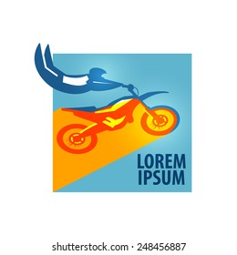 Motocross vector logo design template. motorcycle or sports icon.