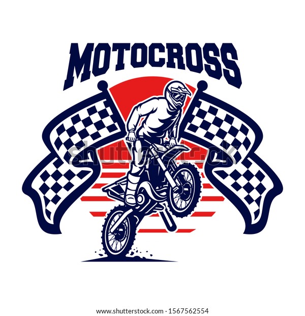 Motocross Vector Logo Illustration Motocross Freestyle Stock Vector ...