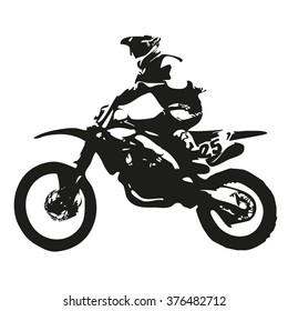 Motocross vector silhouette