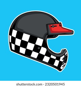 Motocross Vintage Helmet Vector Asset Design By Pentink Studio
