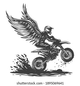 Motocross wing vector illustration for your company or brand