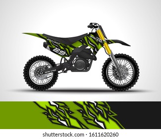 Motocross wrap decal design vector. abstract Graphic background kit designs. Vector Illustration.