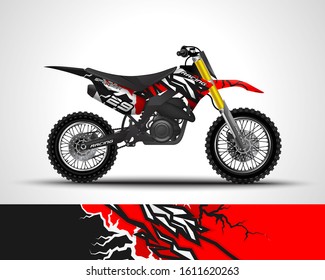 Motocross wrap decal design vector. abstract Graphic background kit designs. Vector Illustration.