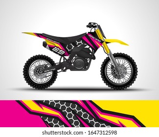 Motocross wrap decal and vinyl sticker design.