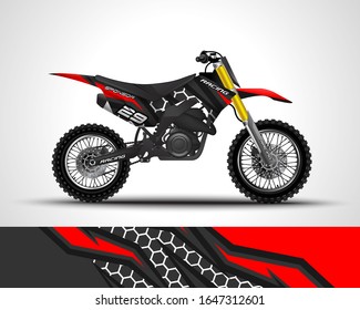 Motocross wrap decal and vinyl sticker design.