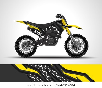 Motocross wrap decal and vinyl sticker design.