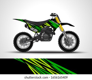 Motocross wrap decal and vinyl sticker design.