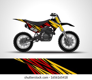Motocross wrap decal and vinyl sticker design.