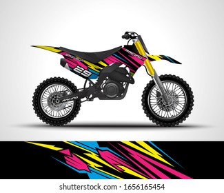 Motocross wrap decal and vinyl sticker design.