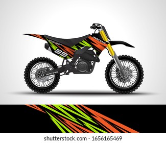 Motocross wrap decal and vinyl sticker design.