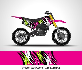 Motocross wrap decal and vinyl sticker design.