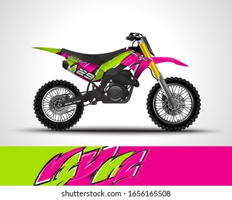 Motocross wrap decal and vinyl sticker design.