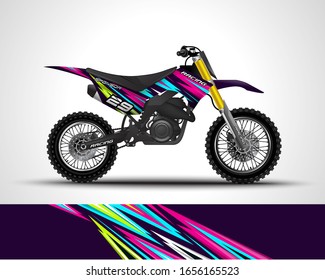 Motocross wrap decal and vinyl sticker design.