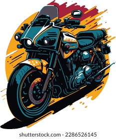 motocycle isolated  Vector illustration for t-shirt,poster