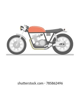 motocycle retro cafe racer vector illustration
