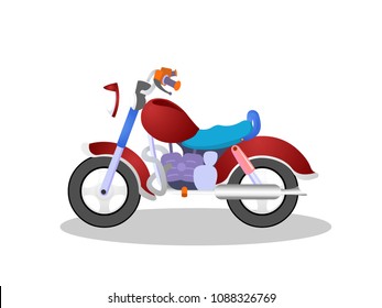 Motor Bike - Cartoon Vector Image