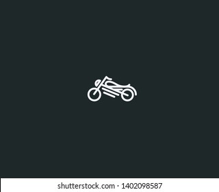 Motor Bike icon vector line art design. Vector illustration.
