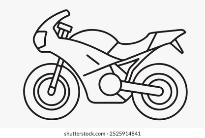 Motor bike line art icon illustration 