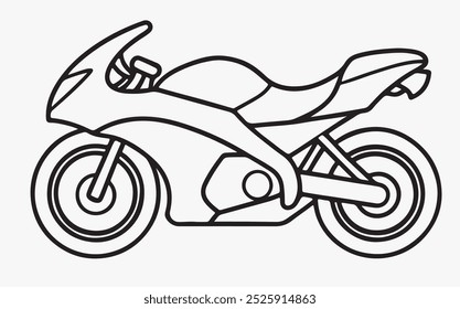 Motor bike line art icon illustration 