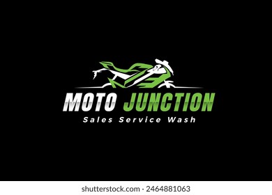 Motor bike logo. motor sales shop logo, bike icon vector.