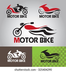 Motor Bike Logo.emblem Template For Business Design. Vector Vintage Design Element.