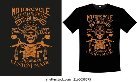 Motor bike lover T Shirt design