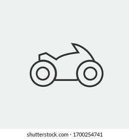 motor bike ride vector icon