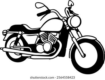 Motor bike silhouette vector illustration