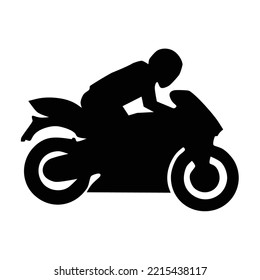 diseño vectorial de silueta de símbolo de moto