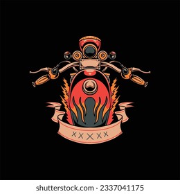 diseño vectorial de tatuajes de moto