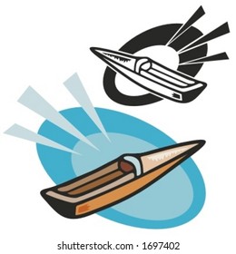 Motor boat. Vector illustration