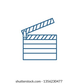 Motor camera line icon concept. Motor camera flat  vector symbol, sign, outline illustration.