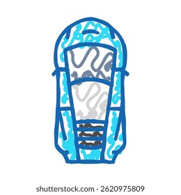 motor car top view doodle icon sketch vector. motor car top view sign. isolated symbol illustration