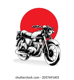 Motor Classic Illustration, perfect for T-shirt, Apparel or merchandise design