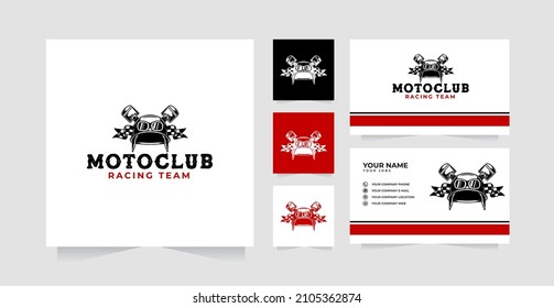 Motor club Logo Design Template and business card