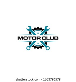 Motor club logo design vector template.