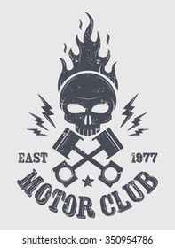 Motor club t-shirt graphics