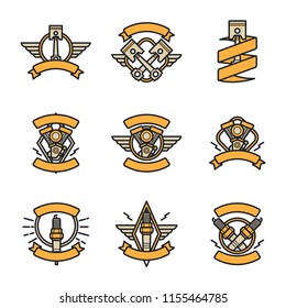 Motor Club vector set