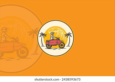 motor cross logo with adventure style