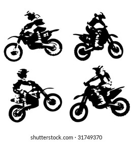Motor cross - vector