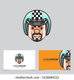 Motor Cycle Avatar Vector Logo