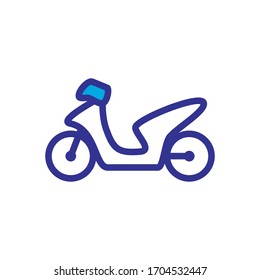 motor cycle icon color style design