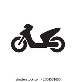 motor cycle icon glyph style design