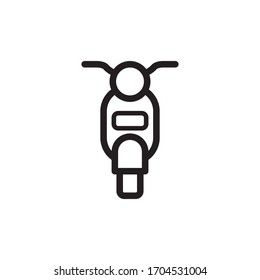 motor cycle icon line art design