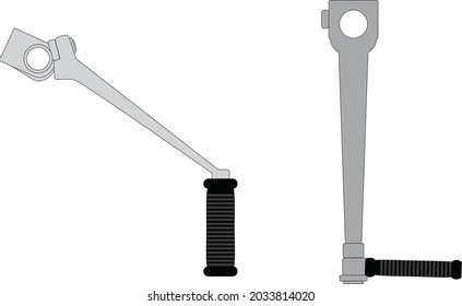 MOTOR CYCLE KICKER LEVER  FOR MOTOR BIKES AND SCOOTERS VECTOR ILLUSTRATION