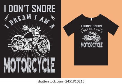Motor Cycle T-Shirt Design Vector File , Typography T-Shirt Design