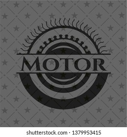 Motor dark icon or emblem