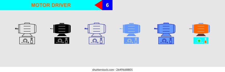 Motortreiber elektronischer Symbolsatz