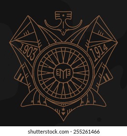 motor emblem for your clothes. vector format.