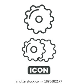 icono de diseño del motor, engranaje del motor, símbolo simple